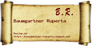 Baumgartner Ruperta névjegykártya